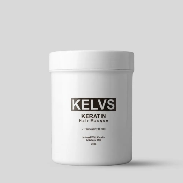 KELVS Keratin Hair Masque | Hydrolyzed Keratin, Coconut & Castor Oil | Repair, Frizz Control & Breakage