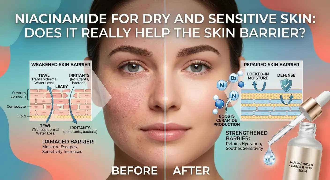 Niacinamide for Dry and Sensitive Skin: Does It Really Help the Skin Barrier? (Pakistan Guide)
