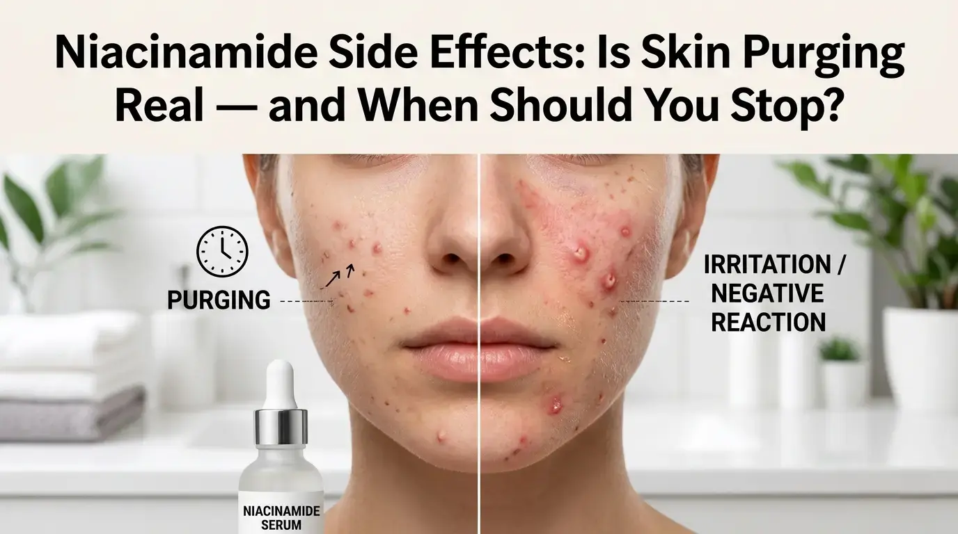 Niacinamide Side Effects: Is Skin Purging Real — and When Should You Stop? (Pakistan Guide)